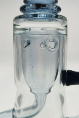 Close-up side view of TAG 8" Super Slit Puck Klein Incycler with clear glass and showerhead percolator