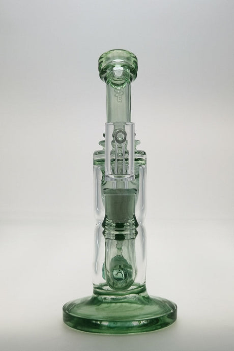 Thick Ass Glass 8" Quartz Klein Incycler with Showerhead Percolator, 14MM Female Joint, Front View
