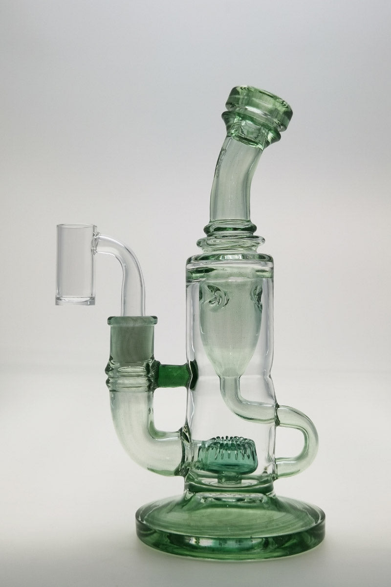 TAG 8" Super Slit Puck Klein Incycler with Showerhead Percolator, 14MM Female Joint, Front View