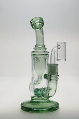 TAG 8" Super Slit Puck Klein Incycler, 14MM Female Joint, Showerhead Percolator, Front View