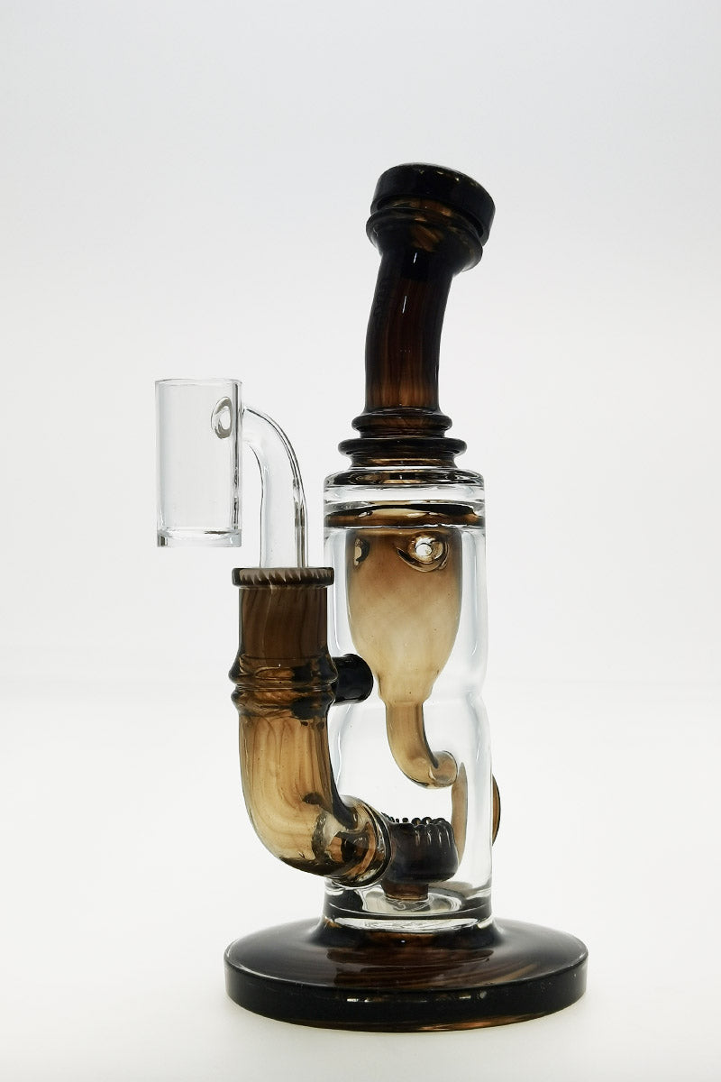 TAG 8" Super Slit Puck Klein Incycler with Showerhead Percolator, 14MM Female Joint, Front View