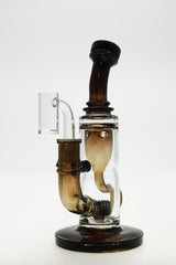 Thick Ass Glass 8" Quartz Klein Incycler with Showerhead Percolator and 14MM Female Joint, Front View