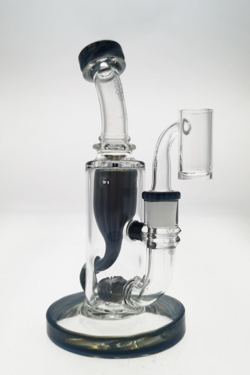 TAG 8" Super Slit Puck Klein Incycler with Showerhead Percolator, 14MM Female Joint, Side View