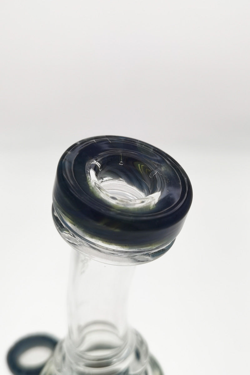 Close-up of TAG 8" Super Slit Puck Klein Incycler top with 14MM Female joint