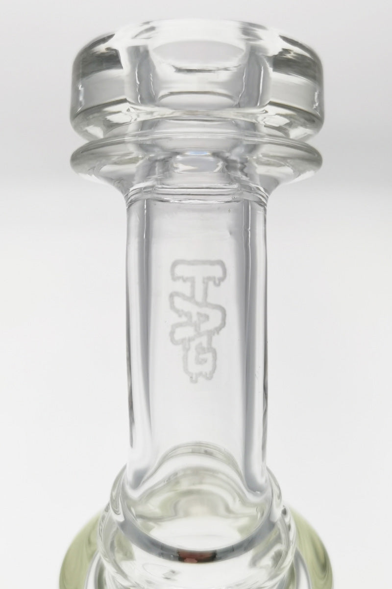 Close-up of TAG 8" Super Slit Puck Klein Incycler with Showerhead Percolator and 14MM Female Joint