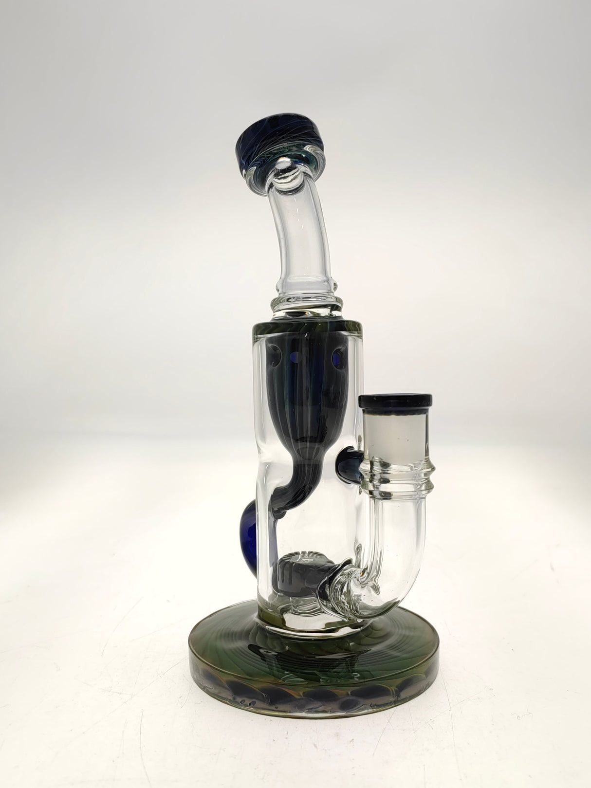 TAG 8" Super Slit Puck Klein Incycler - Thick Glass Dab Rig with Showerhead Percolator