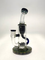 Thick Ass Glass 8" Quartz Klein Incycler, Super Slit Puck Percolator, 14MM Female Joint, Front View