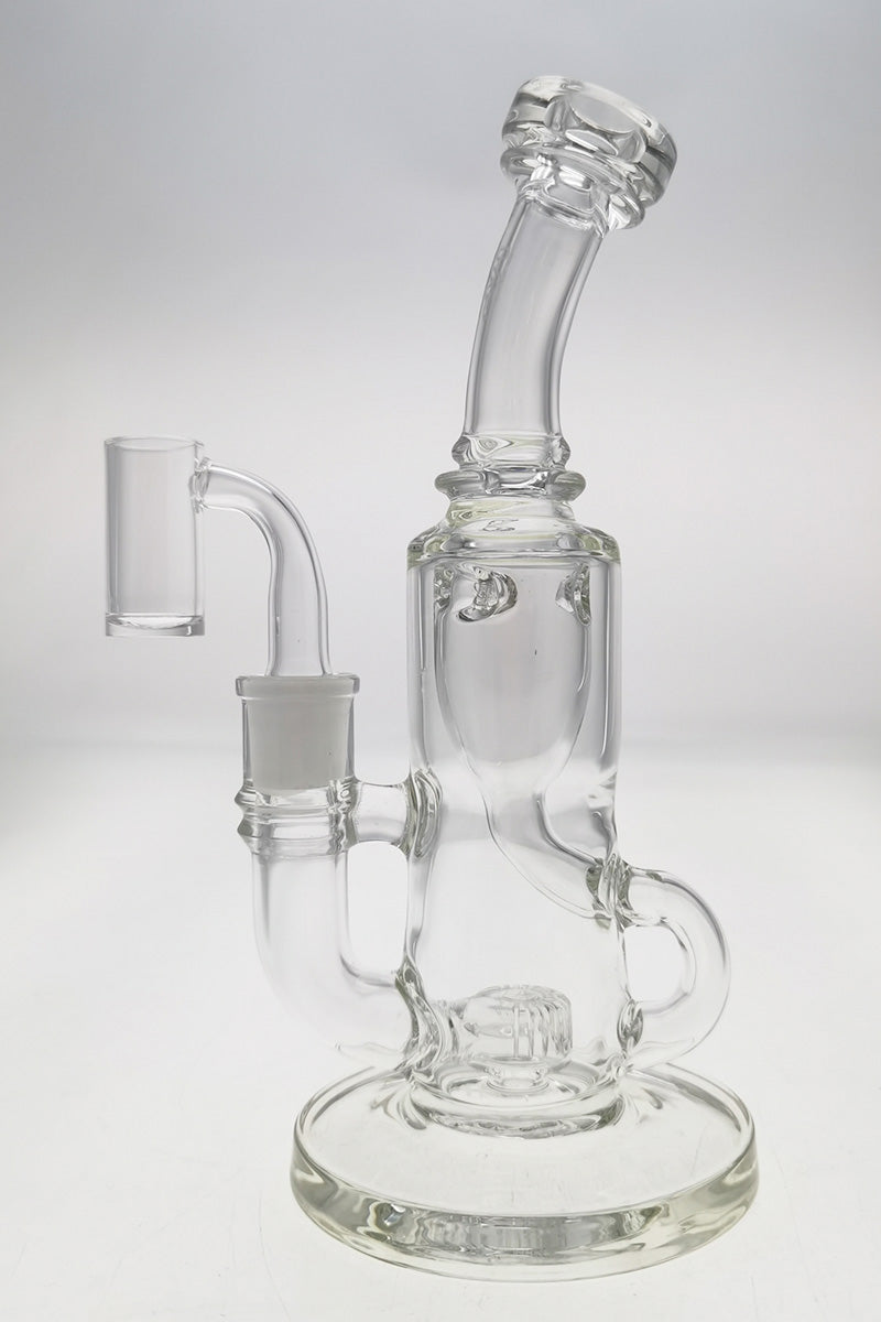 TAG 8" Super Slit Puck Klein Incycler, 44x4MM with Showerhead Percolator, 14MM Female Joint, Front View