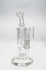 TAG 8" Super Slit Puck Klein Incycler, 14MM Female Joint, Showerhead Percolator, Front View
