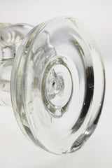 TAG 8" Super Slit Puck Klein Incycler bottom view showing thick 4mm glass and showerhead percolator