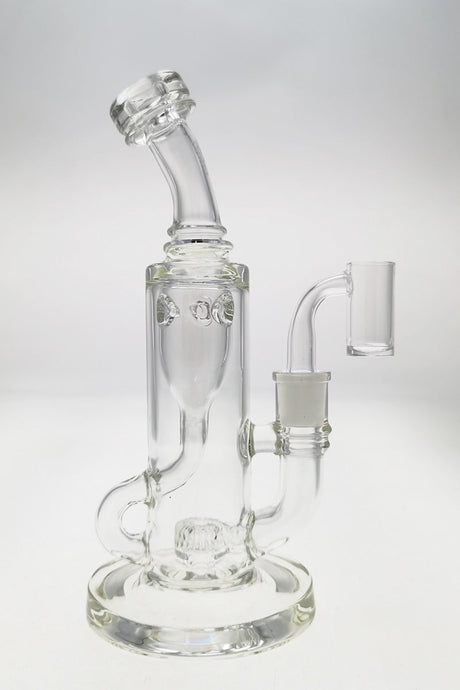 TAG 8" Super Slit Puck Klein Incycler, clear glass, with showerhead percolator, 14MM female joint