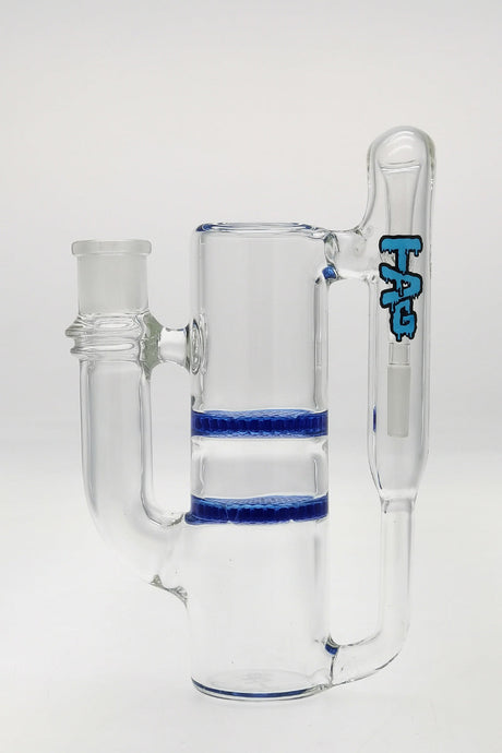 TAG 8.25" Double Honeycomb Ash Catcher with Blue Accents - 18MM Male to Female