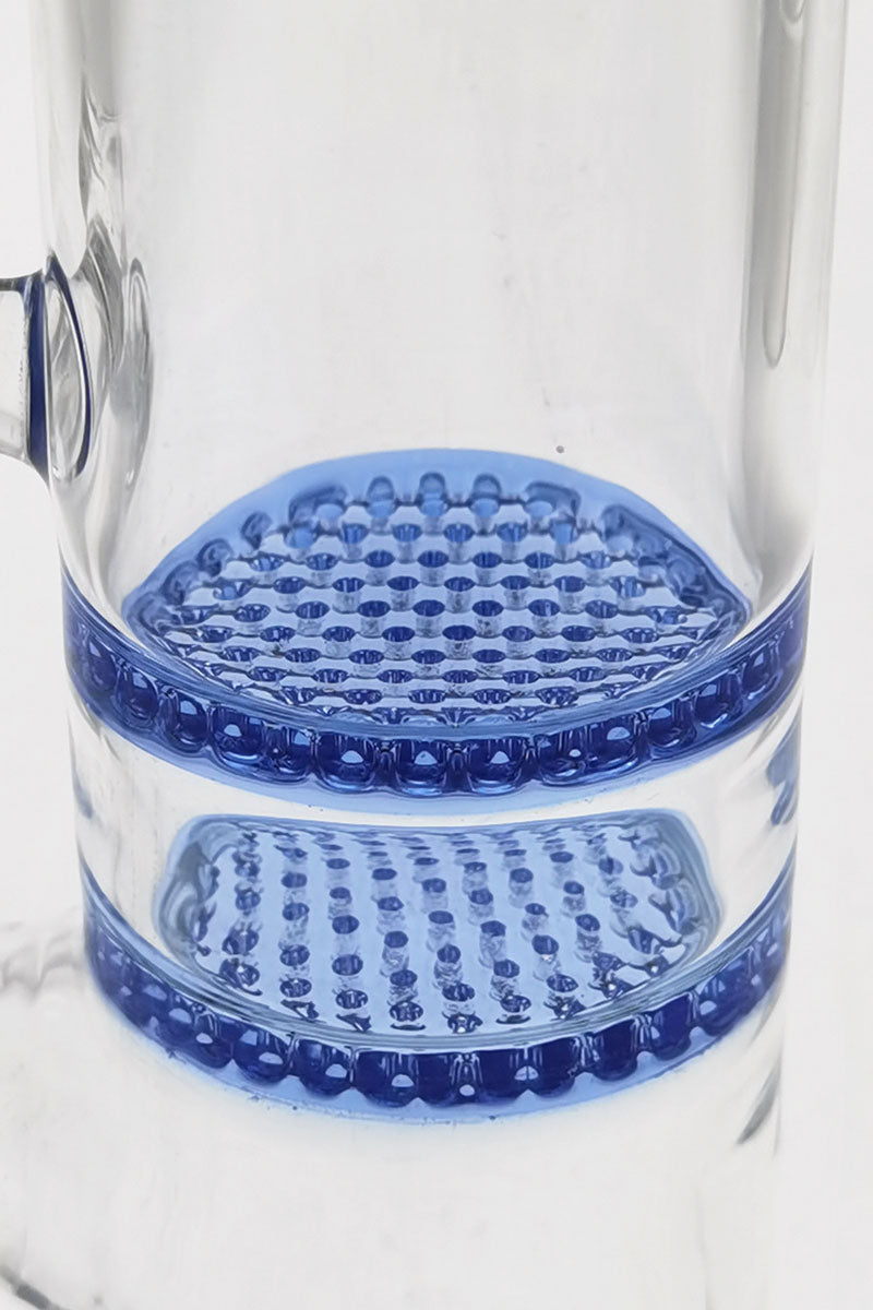 TAG Double Honeycomb Ash Catcher in Tie Dye Blue, 18MM Male to Female, Close-Up
