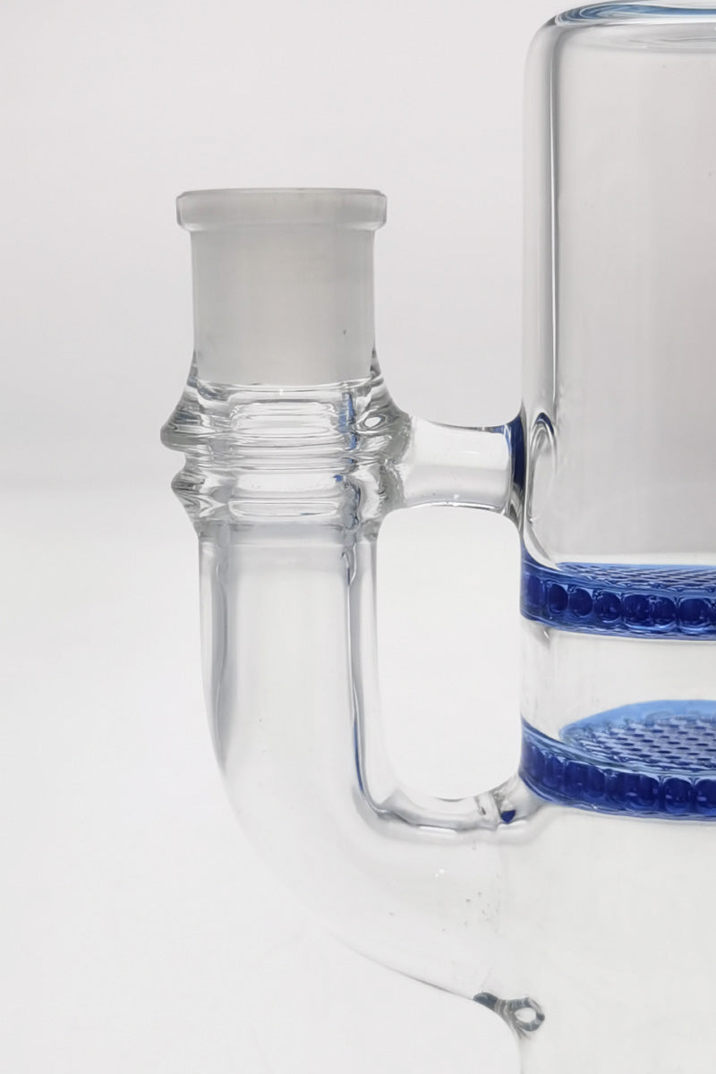 TAG 8.25" Double Honeycomb Ash Catcher with Recycling E.C. in Tie Dye Blue, Side View