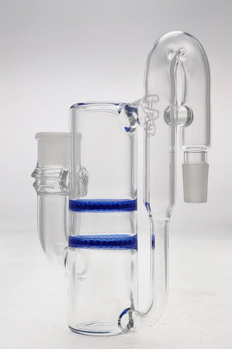 TAG 8.25" Double Honeycomb Ash Catcher with Recycling E.C. in Tie Dye Blue, 18MM Male to Female