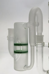 TAG 8.25" Double Honeycomb Ash Catcher, 50x5MM with Recycling, Side View, Frosted Glass