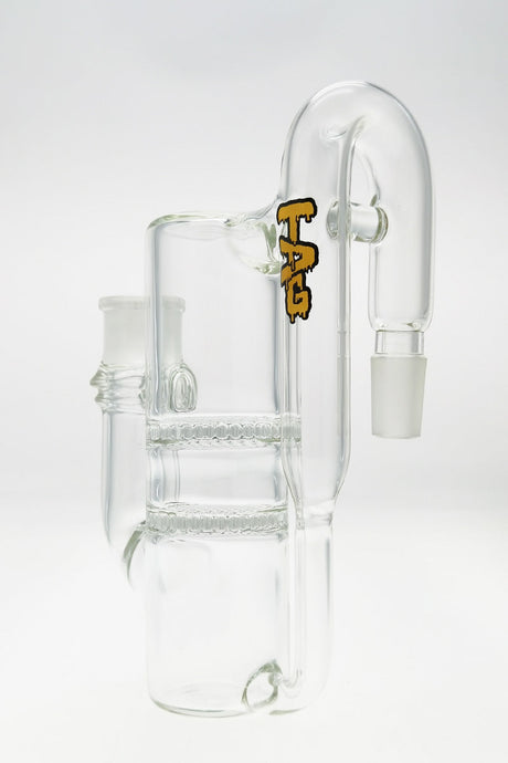 TAG 8.25" Double Honeycomb Ash Catcher, Clear w/ Orange Label, 18MM Male to Female
