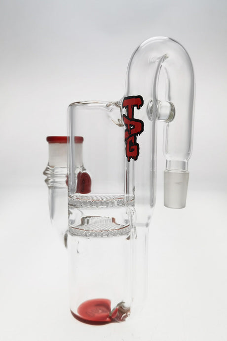 TAG 8.25" Double Honeycomb Ash Catcher with Red Accents - 18MM Male to Female