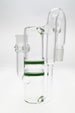 TAG 8.25" Double Honeycomb Ash Catcher with Green Accents, 18MM Male to Female