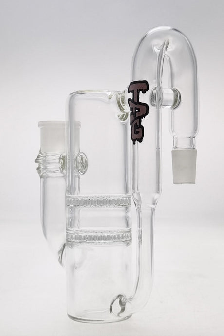 TAG 8.25" Double Honeycomb Ash Catcher with Recycling, 50x5MM - Clear with Wavy Purple Label