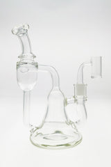 TAG 8.25" Bellow Base Recycler Bong with Inline Percolator, 14MM Female Joint, Front View