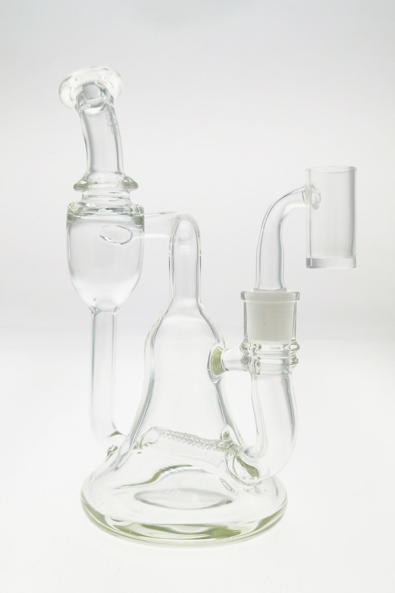 TAG 8.25" Inline Bellow Base Recycler Bong, 50x9MM with 14MM Female Joint, Front View