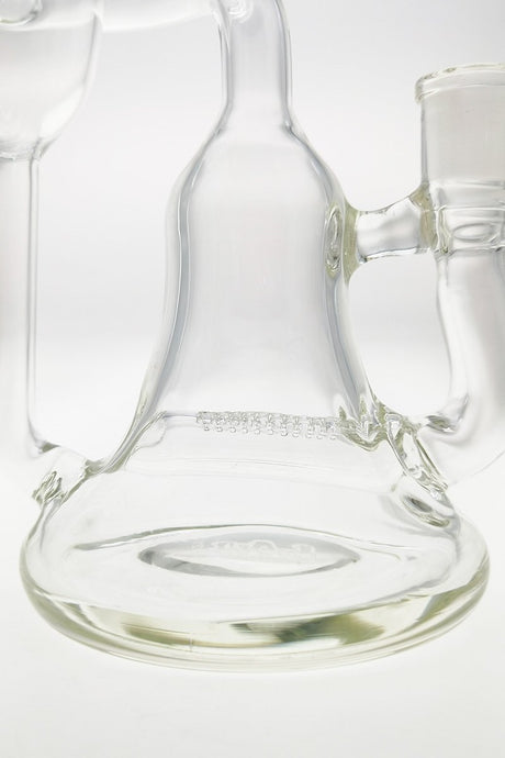 TAG 8.25" Bellow Base Recycler Bong with Inline Percolator, 14MM Female Joint, Side View