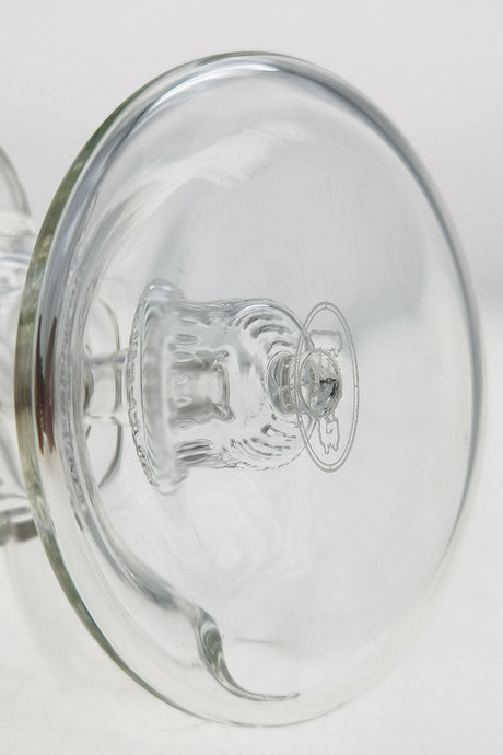 Thick Ass Glass 8.5" Ball Klein Incycler, Bellow Base, 14MM Female - Clear Glass Close-up
