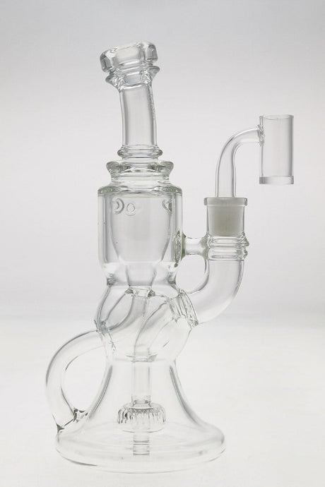 TAG 8.5" Ball Klein Incycler w/ Bellow Base, 14MM Female Joint, Clear Glass, Front View