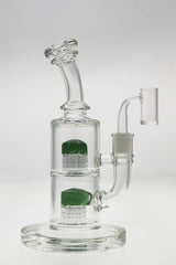 TAG 8.5" Bent Neck Dab Rig with Double 6-Arm Tree Percolator and 14MM Female Joint