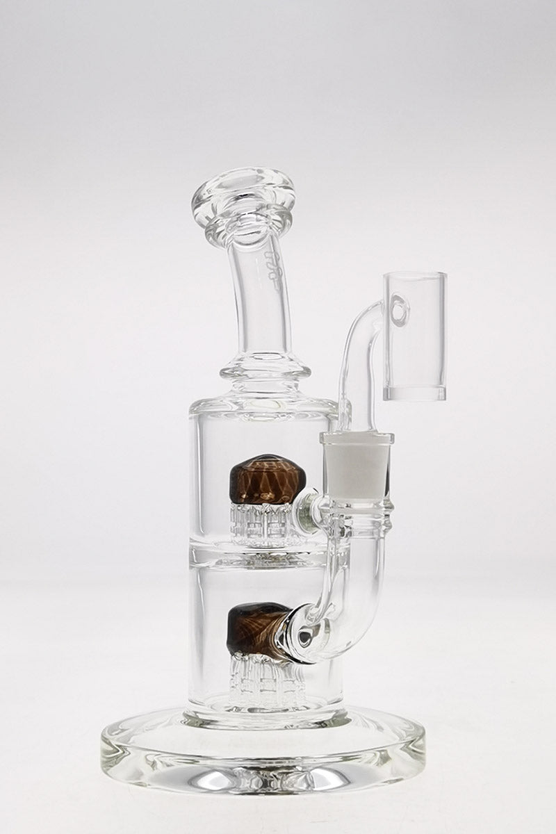 TAG 8.5" Bent Neck Dab Rig with Double 6-Arm Tree Percolator, 14MM Female Joint