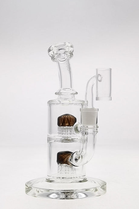 TAG 8.5" Bent Neck Dab Rig with Double 6-Arm Tree Percolator, 14MM Female Joint