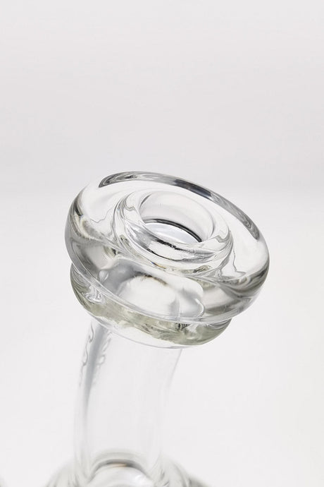 Close-up of TAG Bent Neck Dab Rig with 14MM Female Joint and 6-Arm Tree Percolator