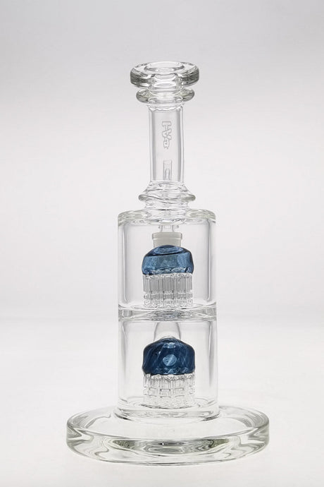 TAG 8.5" Bent Neck Dab Rig with Double 6-Arm Tree Percolators, Front View