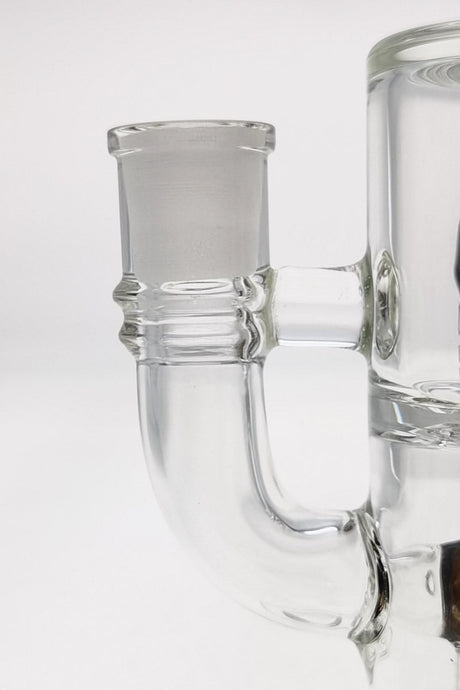TAG 8.5" Bent Neck Dab Rig with Double 6-Arm Tree Percolator, 14MM Female Joint, Side View