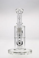 TAG 8.5" Bent Neck Dab Rig with Double 6-Arm Tree Percolator, 14MM Female Joint, Front View