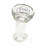 Close-up view of TAG 9" Bent Neck Double UFO Bong's 14MM Female joint