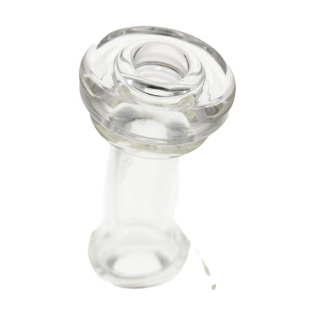 Close-up view of TAG 9" Bent Neck Double UFO Bong's 14MM Female joint