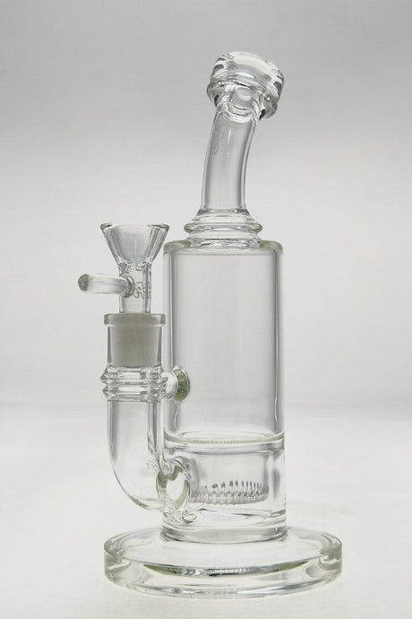 TAG 9" Bent Neck Dab Rig with Interior Showerhead Percolator and Clear Borosilicate Glass