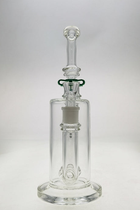 TAG 9" Showerhead Donut Bong with Keck Clip, Hose Adapter & Mouthpiece, Front View