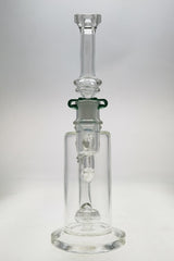 TAG 9" Showerhead Donut Bong for Vaporizers with Keck Clip and Silicone Hose, Front View