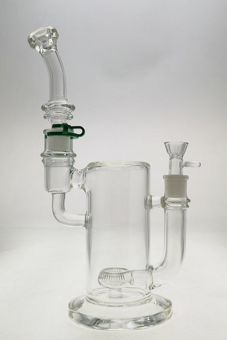 TAG 9" Showerhead Donut Bong for Vaporizers with Hose Adapter and Silicone Hose, Front View