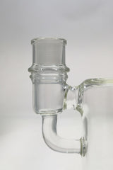 TAG 9" Showerhead Donut Bong Attachment with Keck Clip, side angle on white background