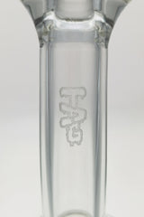 Close-up of TAG logo on 9" Showerhead Donut Bong made of 5MM thick borosilicate glass