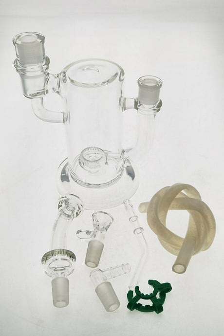 TAG 9" Showerhead Donut Bong with Keck Clip, Hose Adapter, and Silicone Hose