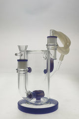 TAG 9" Showerhead Donut Bong with Keck Clip, Silicone Hose, and Mouthpiece, Front View