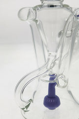 TAG 9" Super Slit Donut Dual Arm Recycler with 14MM Female Joint Side View