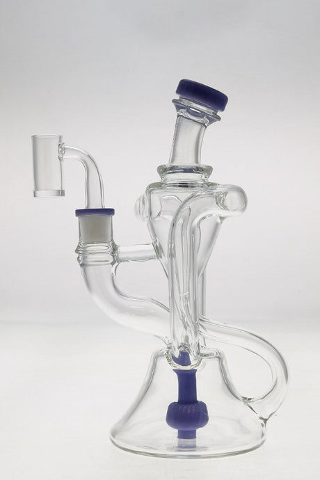 TAG 9" Super Slit Donut Dual Arm Recycler with 14MM Female Joint, Front View