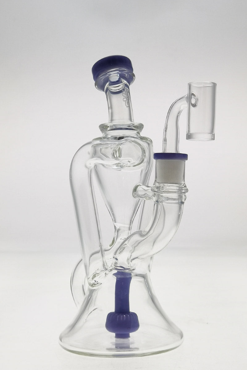 TAG 9" Super Slit Donut Dual Arm Recycler with 14MM Female Joint, Front View on White Background