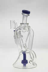 TAG 9" Super Slit Donut Dual Arm Recycler Bong, 14MM Female Joint, Front View